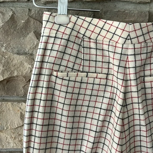 Rag & Bone Poppy High Waisted Pant in Ivory Check Size 4 - Picture 13 of 16